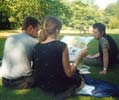 Picnic in Kew Gardens:
Al, Karina, her map and Damien